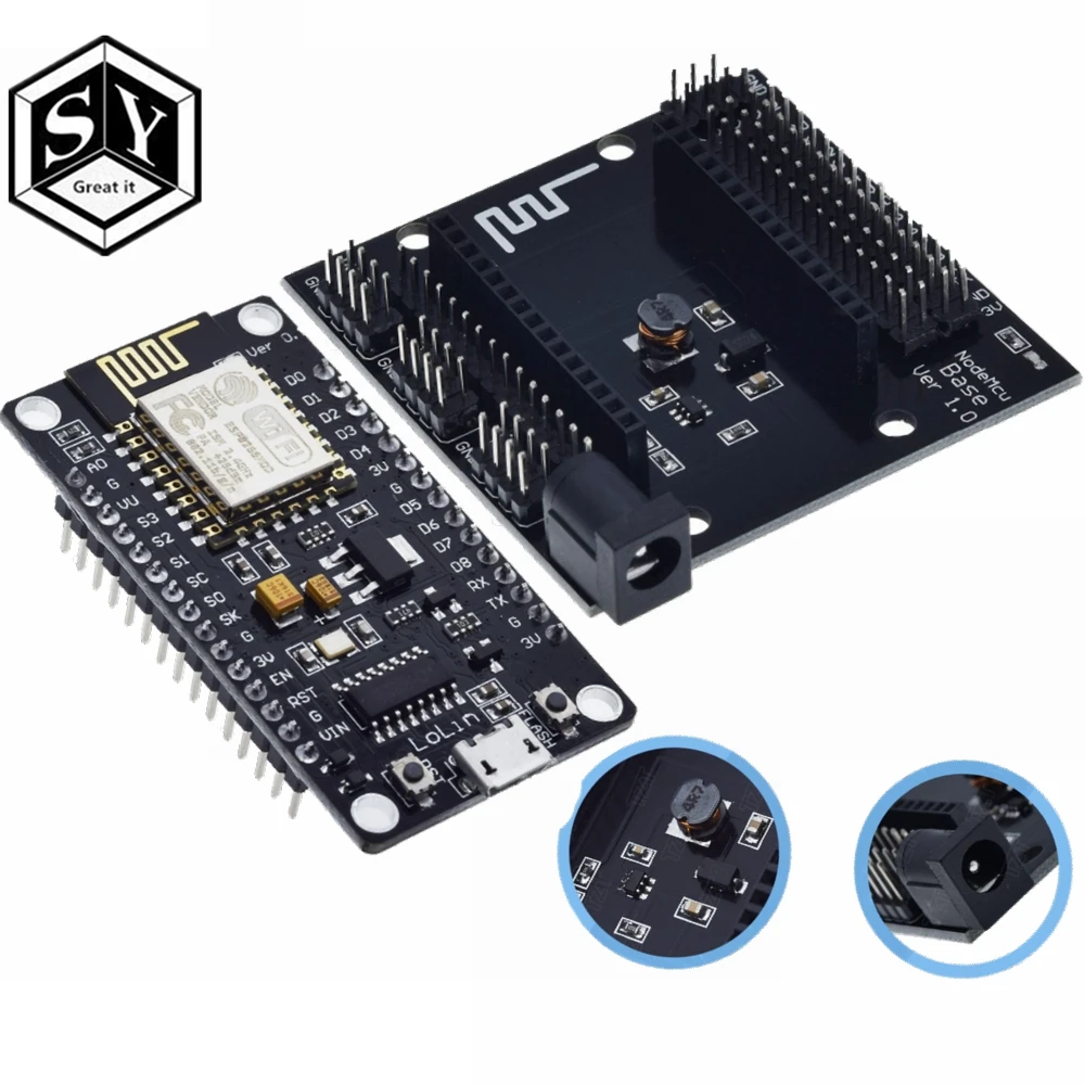 1 шт. Great IT NodeMcu подходит для Node MCU база ESP8266 ESP-12E тестирование DIY макет базовый тестер подходит для NodeMcu V3 для Arduino IDE