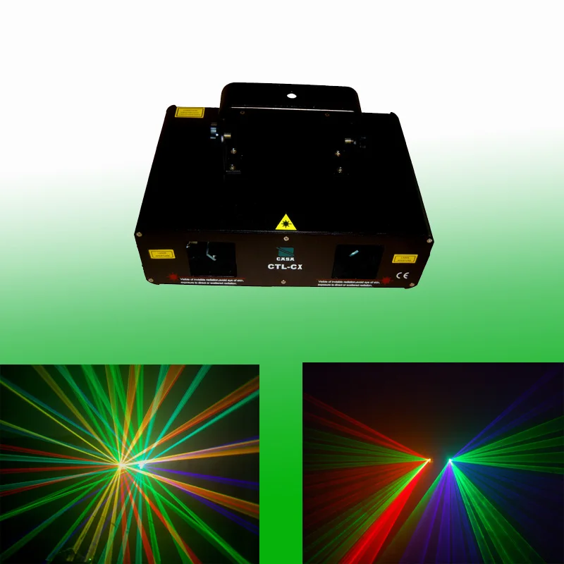 Double Lens 280mW RGV DMX Laser Party DJ Disco Stage Laser Light