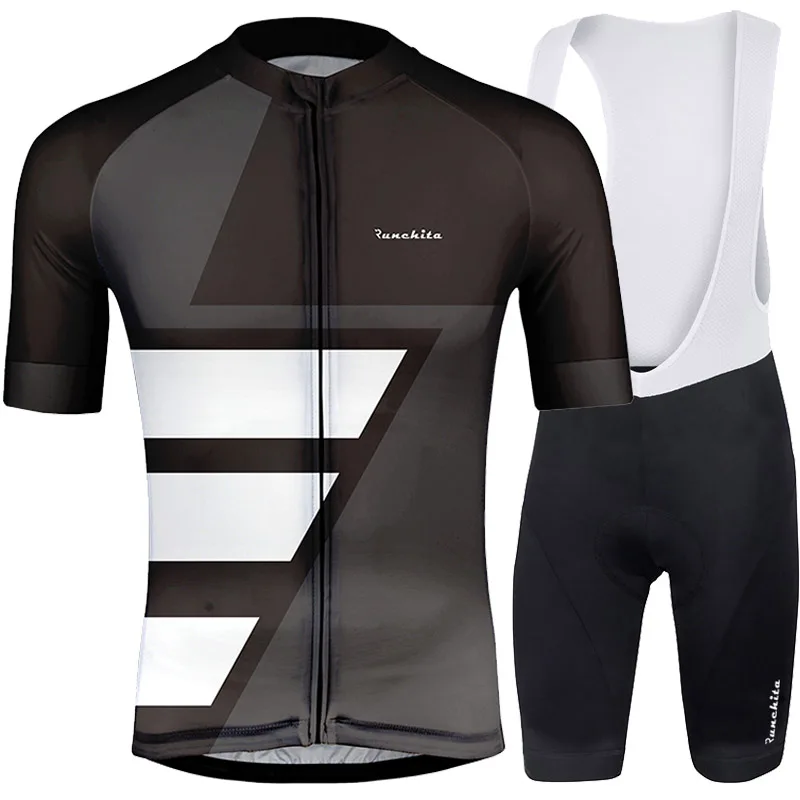 Набор для велоспорта RUNCHITA, комплект из Джерси с коротким рукавом, летняя одежда для езды на велосипеде, MTB, одежда для велосипеда, быстросохнущие спортивные костюмы