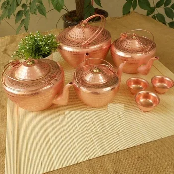

2019 1 PC Handmade Pure Copper Pot Teapot Kettle Thick with Handle New