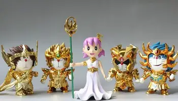 

Doraemon Nobita Nobi Saint Seiya Athena LEO Aries sagittarius Anime Action Figure PVC New Collection figures toys Collection