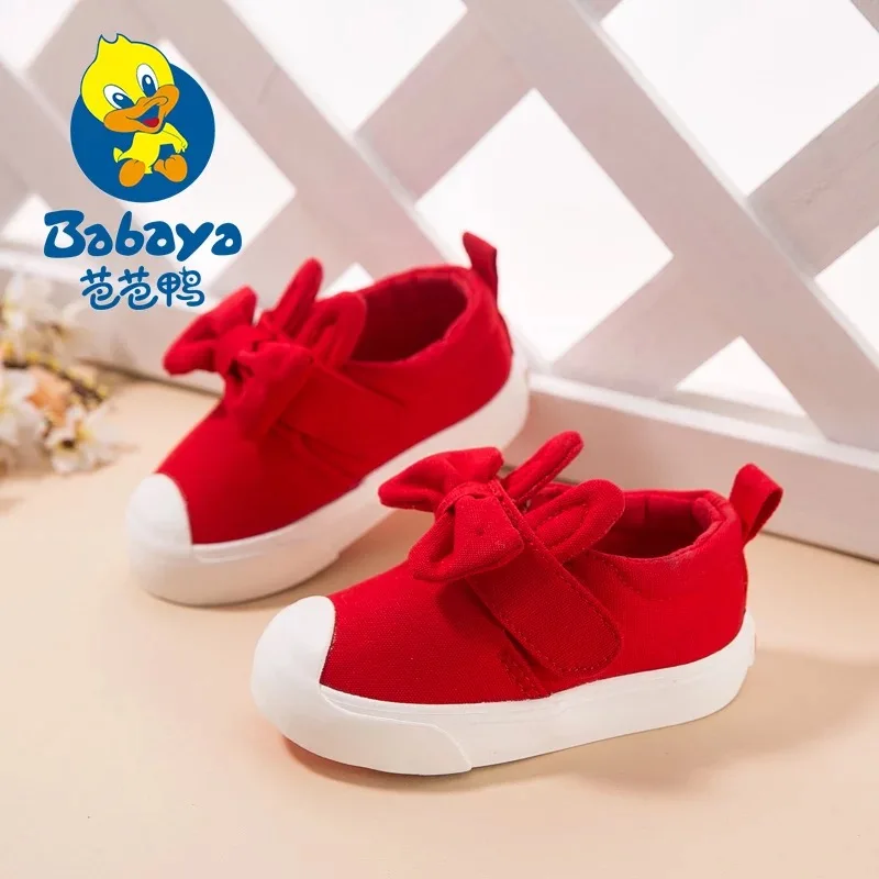 

2016 casual brand solid bowtie shallow toddle sneaker infantile canvas pricess shoes child girls first walkers baby girl loafers
