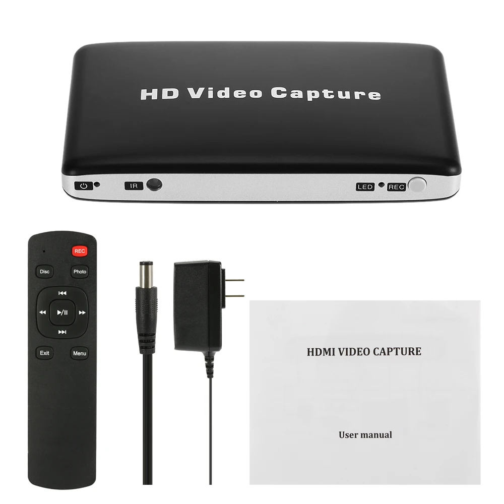 USB 1080P HD видео Захват HDMI HDD игра AV видео Захват рекордер+ дистанционное управление запись игры Поддержка воспроизведения видео