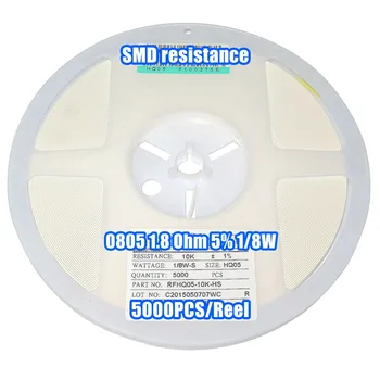 

1 Reel 0805 1.8R 1.8 Ohm 5% 1/8W SMD Resistance 5000PCS/Reel