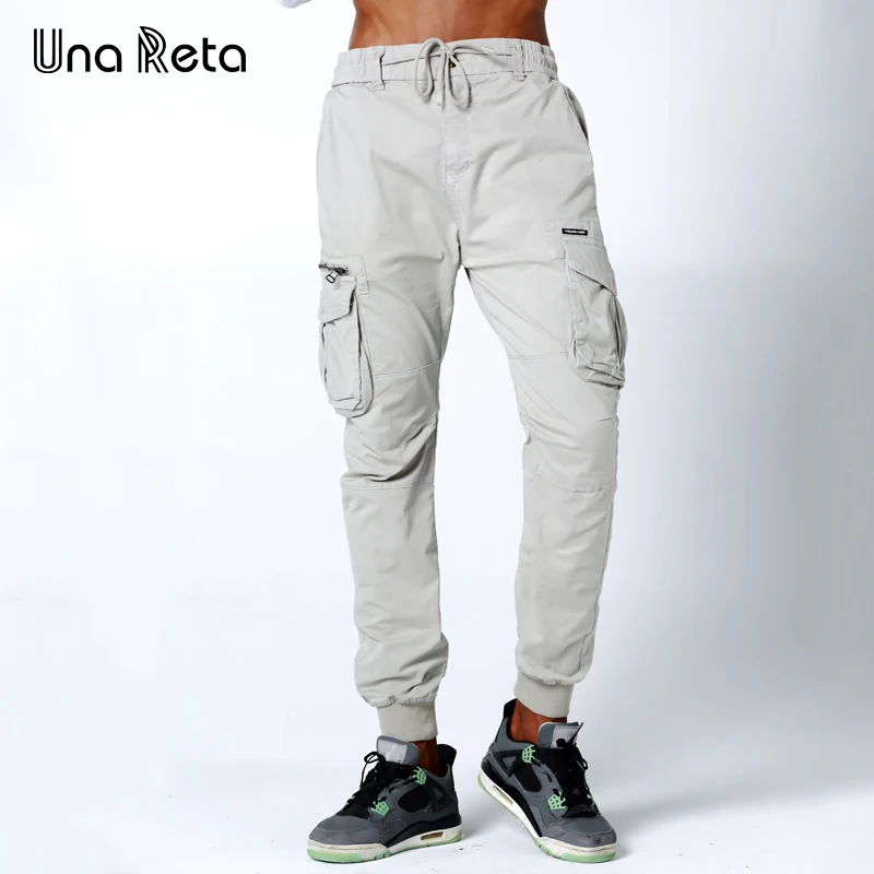 

Una Reta Cargo Pants Men 2018 New Autumn winter New Pockets Army Tactical Pants Slim Hip hop Pants Men Vintage Casual Trousers