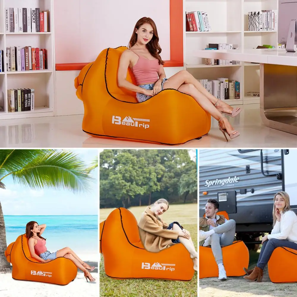 wind inflated beach chair