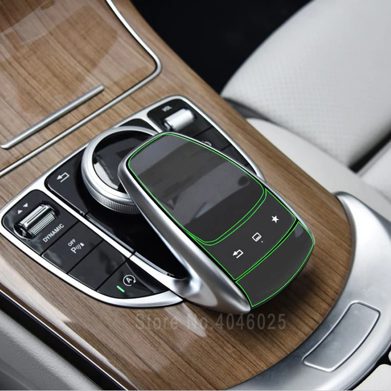 

Car Styling Car Center Control Mouse Knob Protective Film Sticker For Mercedes Benz C W205 E Class W213 stickers and decals