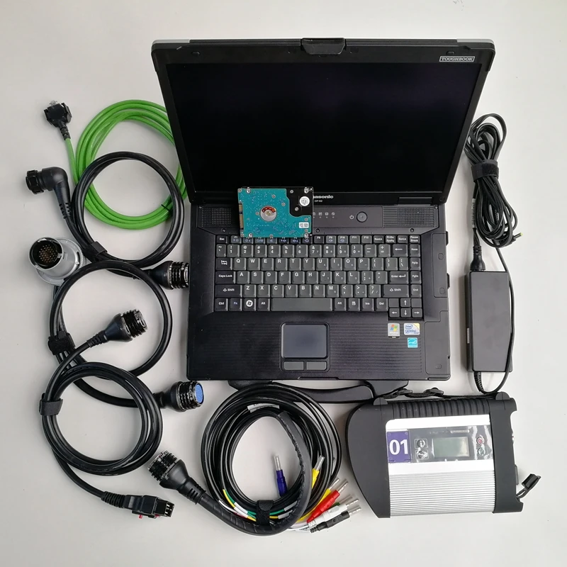 

MB Star C4 SD C4 V09.2019 Software for OBD 2 Code Reader Used Laptop CF-52 CF52 and 320GB HDD for Auto diagnosis Tool Scanner