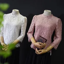 Макси Юбка Saia Longa кружевная нижняя рубашка Женская Весенняя новая стильная Корейская версия одежда с длинными рукавами