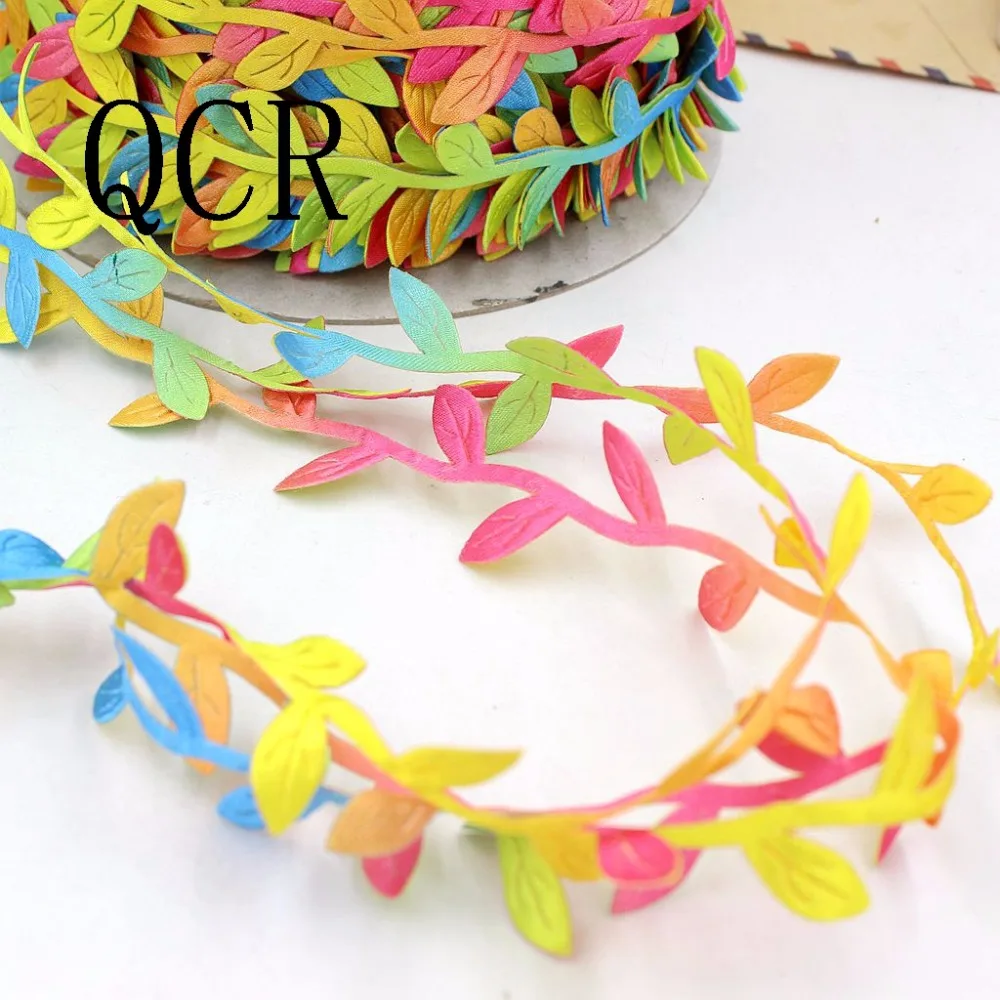 

Free Shipping 5 Meters Multi Colorful Artificial Flower leaves For Home Decoration /Artificial Flower Bride Holding Flower