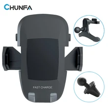 CHUNFA Car Phone Holder Air Vent Qi Wireless Charger for Samsung S7 Edge S7 S8 S8 Plus S6 Note 8 Fast Charger Mobile Car Holder