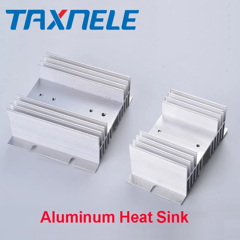 

SSR heat sink Solid State Relay Aluminum Heat Sink 30A 40A Single Phase/Three Phase Silver Tone Heat Dissipation Radiator