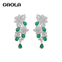 GAOLA Гарантировано Элегантный Модный стильный, посеребренный серьги зеленая лошадь серьги в виде глаз женский свадебный подарок GLE5481