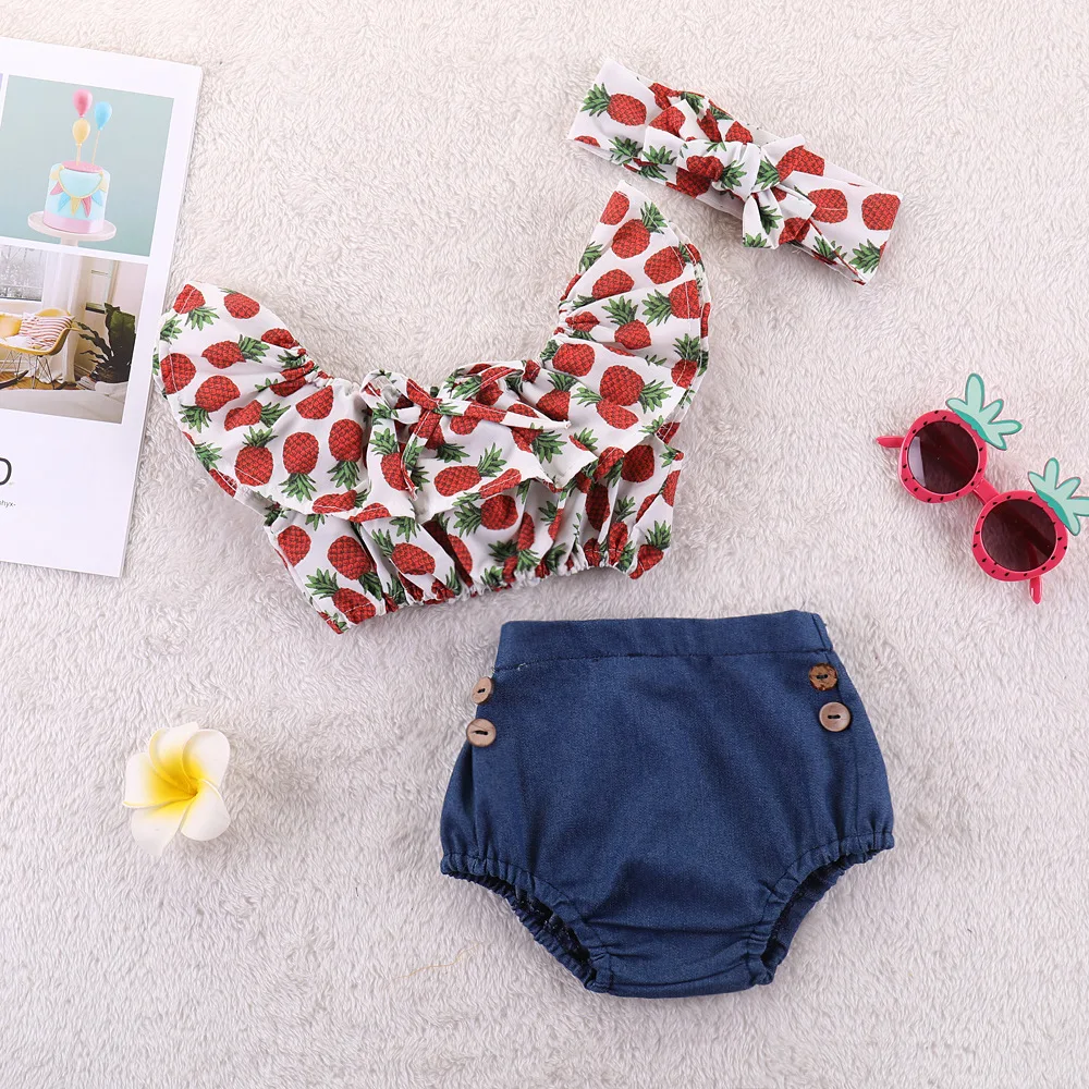 

infant clothing baby outfit thanksgiving christmas clothes newborn suit 2019 fashion floral flare sleeve pullover little girls