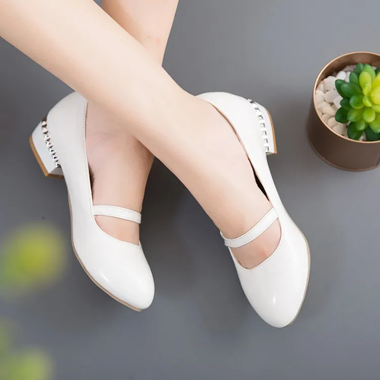 Большой размер 11, 12, 13, 14, 15, 16, 17, женская обувь на высоком каблуке женские туфли-лодочки круглый носок закрытый носок тонкие туфли с пряжкой
