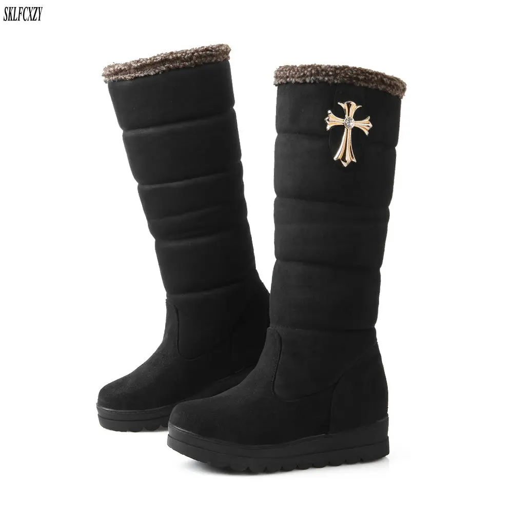 

SKLFCXZY 2018 winter new fashion warmth women snow boots warm women's boots women's shoes size 34-42