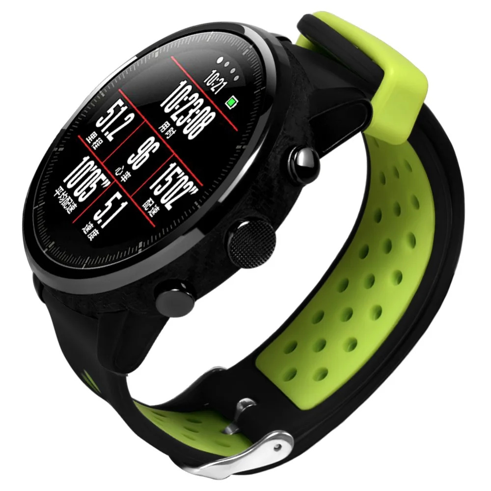 Силиконовый ремешок для Xiaomi Huami Amazfit Stratos/Pace замена Смарт-часы ремешок спортивный браслет для samsung Galaxy Watch 46 мм