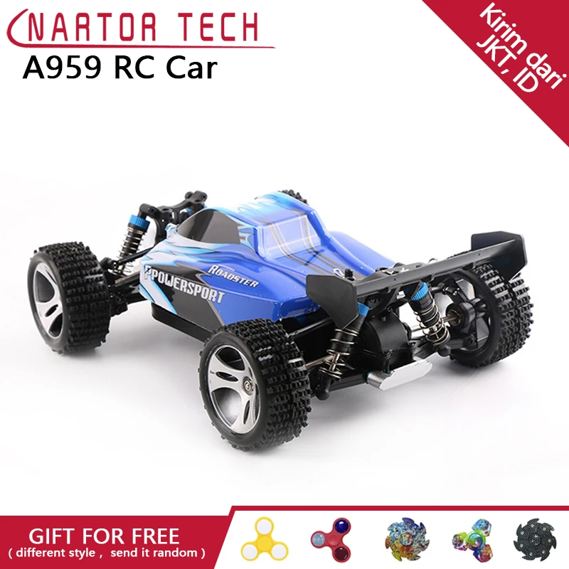 

Nartor A959 RC Car 2.4G Radio Remote Control Model Scale Rally Shockproof Rubber wheels Buggy High-speed Off-Road