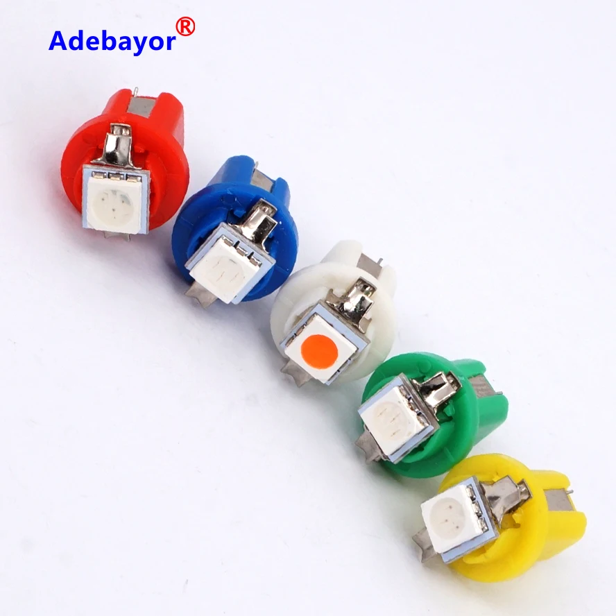 500 шт. T5 B8.5D 5050 1led smd лампа Автомобильный датчик Speedo Dash приборной панели светильник