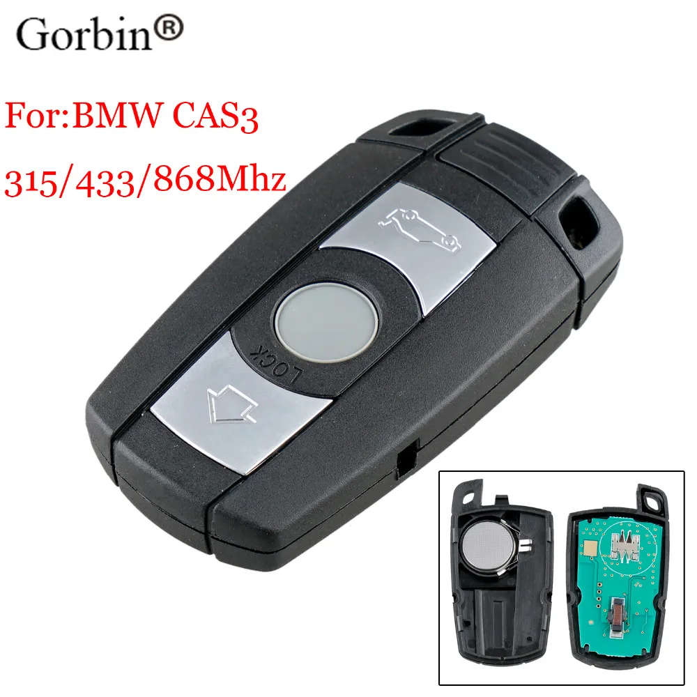 

GORBIN 3Buttons Car Remote Smart Key for BMW CAS3 System 315/433/868MHz for 1/3/5/7 Series X5 X6 Z4 For BMW Cas3 KR55WK49127