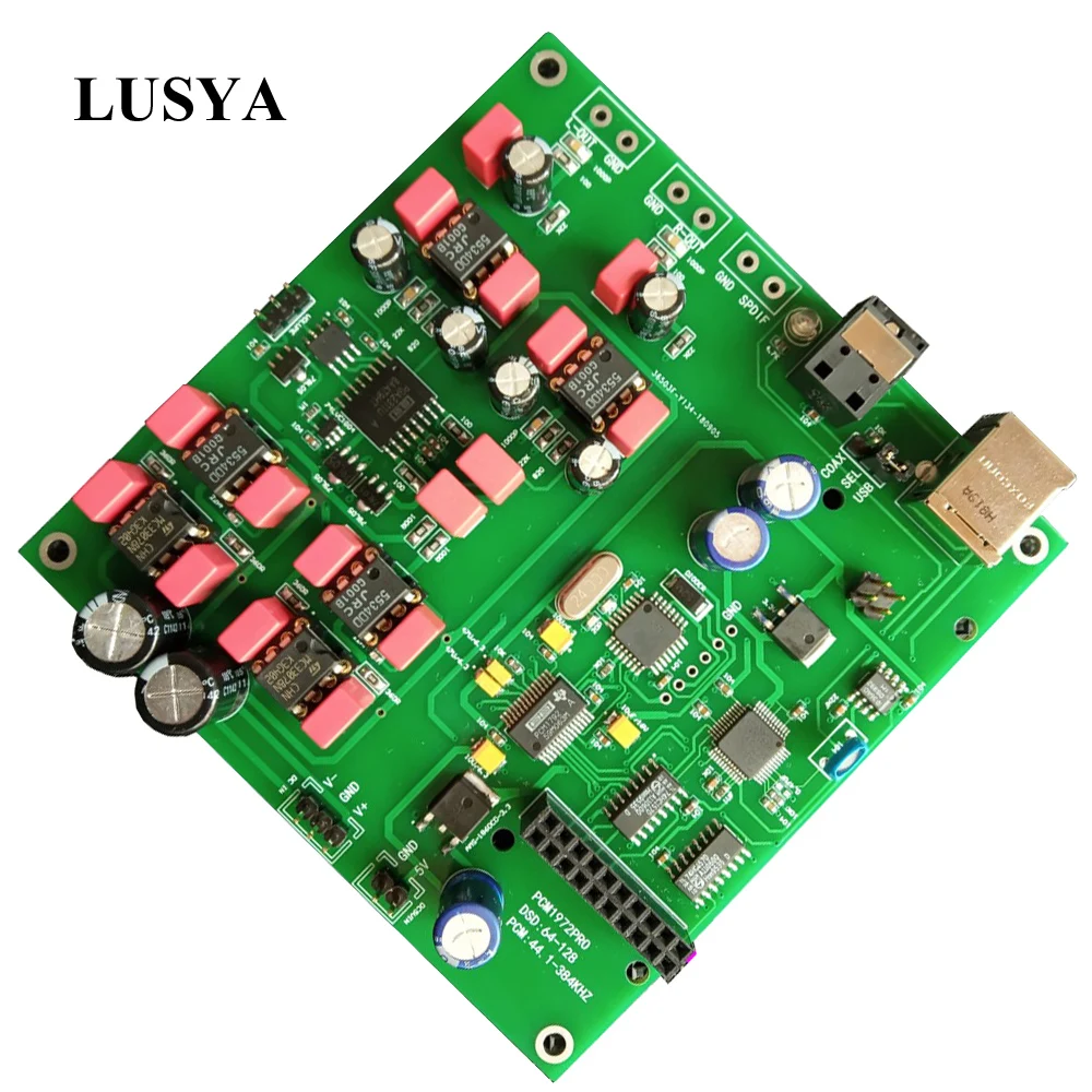 Lusya HIFI PCM1792Apro DAC Audio Decoder usb coaxial fiber Input Assembled Board 24Bit 192kHz T0091