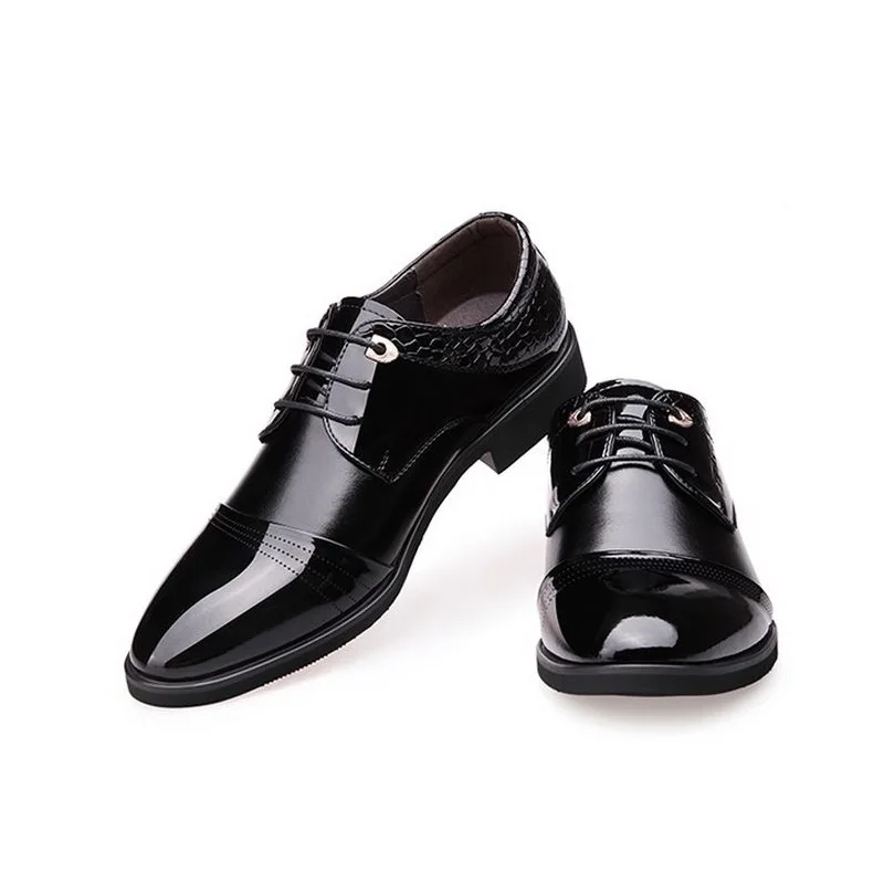Toe Qualidade Rendas Trabalho Homens Dos Para Aa10044 Sapatos Alta Couro marrom Baixos De Oxford Preto Até Vestido Apontou Casamento OqwAWdvq