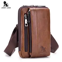 Для мужчин поясная сумка из натуральной кожи Маленькая сумка через плечо сумка Fanny Pack Ремень Сумочка для телефона, монет чехол с креплением на ремень портсигар Портативный