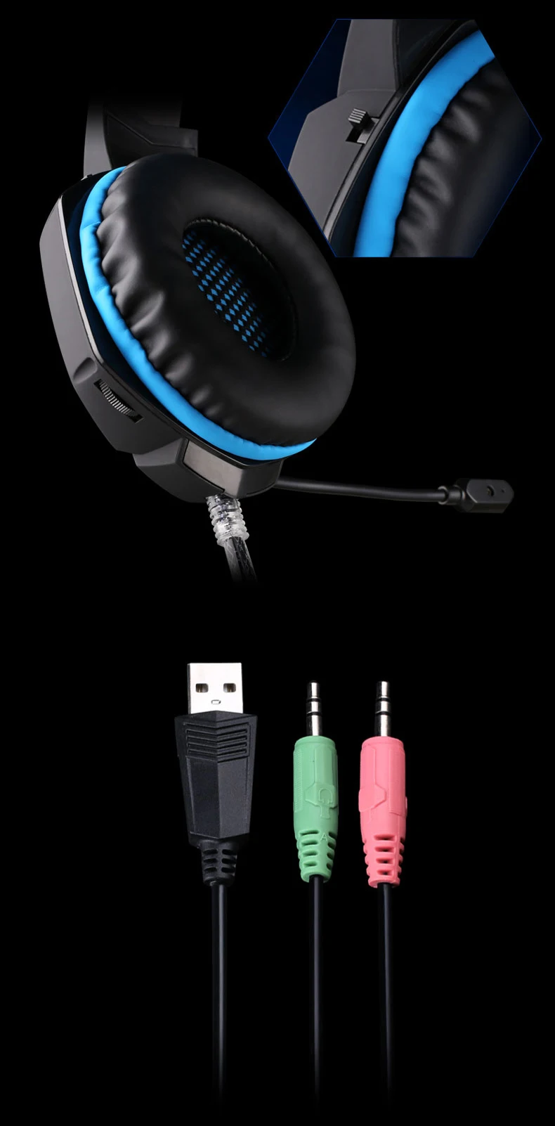 Vibration Function Professional Gaming Luminous Headphones 19
