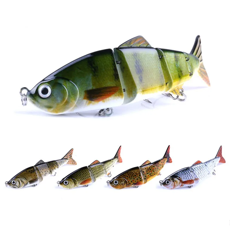  1pc Fishing Lures 5 Segments Multi Jointed Swimbait Fishing Lures Bait Baits Life-like Lure Minnow 