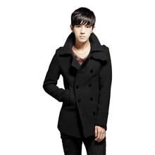 Brand Overcoat Winter tops Parka Double Breasted Woolen Coat Men’s Fashion Outwear Autumn Coat Windbreaker Fashion Warm Men Hot