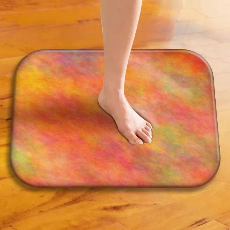 Geometry Pattern Soft Carpet Bathroom Non-slip Doormat Flannel Mat Home Entrance Kitchen Toilet Floor Rug Decor Tapete