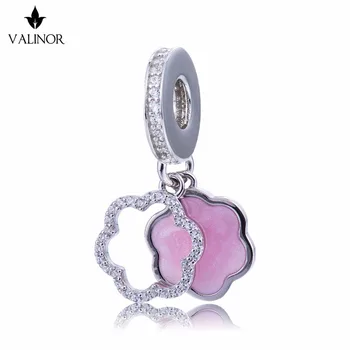 

Heart like flower pendant 925 Sterling Silver Tropical Fish And Water plants tailBeads Charms Fit Bracelets DDBJ084