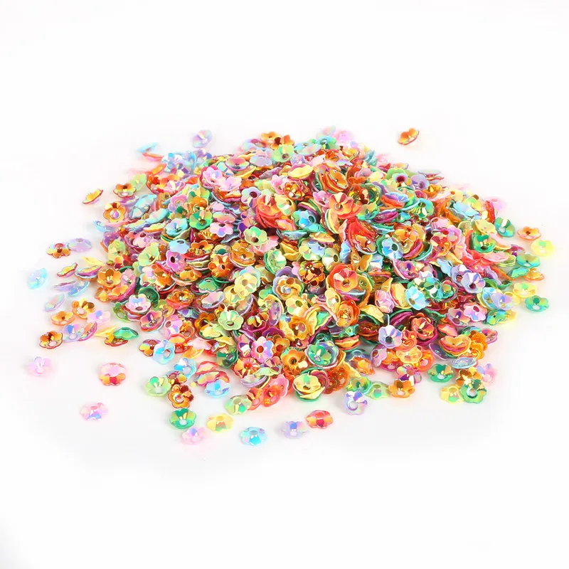 

4-10mm (600-3800PCS) White&Mixed Color PVC round cup loose sequins 3D Sequin Flower For Clothing Accessory DIY Art Decoration