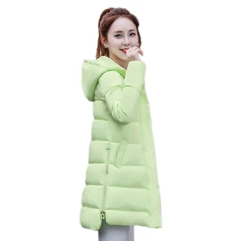 

Winter women outerwear 2018 new fashion mid-long student Slim female cotton long-sleeved hooded warm Leisure ladies parkas cw425