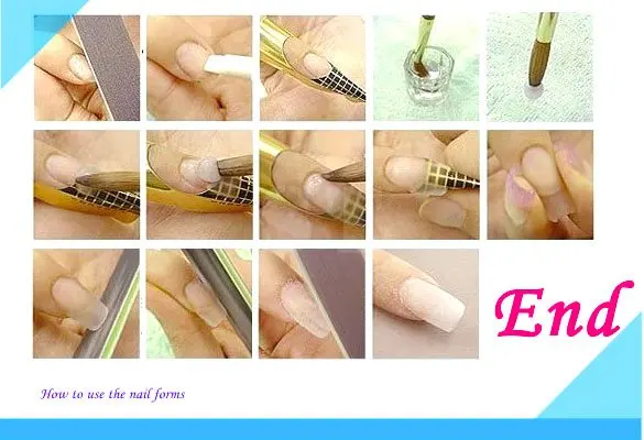 

New Professional 500Pcs Nail Art Forms self-adhesive Stickers Guide Acrylic UV Gel Tip Extension Tool