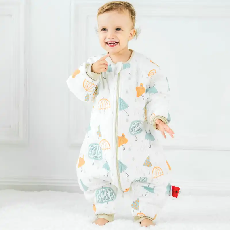 Baby Sleeping Bags For Winter Thick Cute Jumpsuit Children Catroon Pattern Sleep Sack Kids Cotton Soft Pajamas