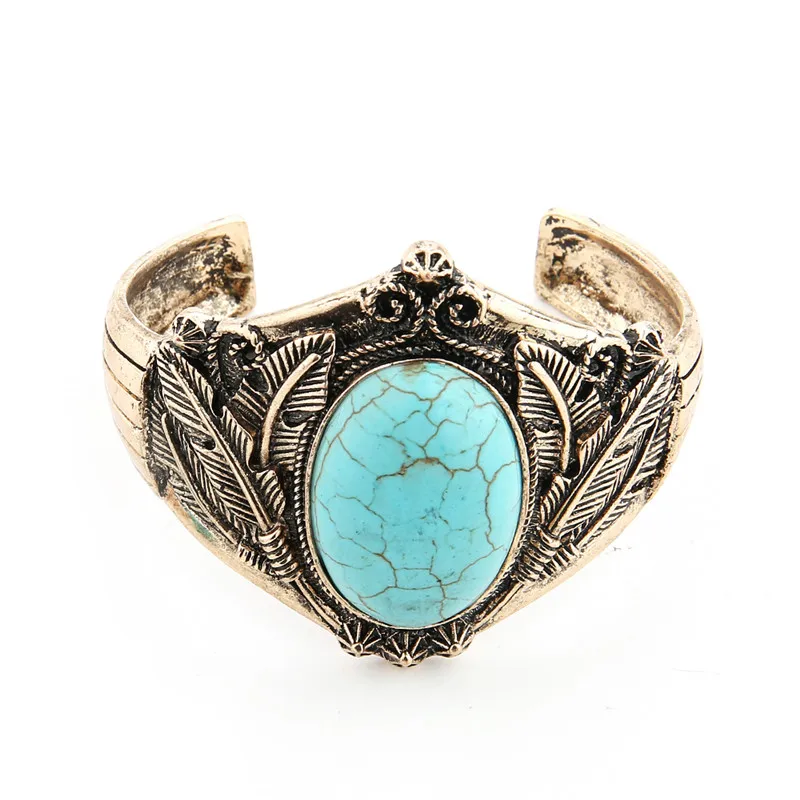 Tribal Bangle Cuff Bracelet Handmade Big Bracelets For Women Wide Bangle Pulsera Bohemian Jewelry 3