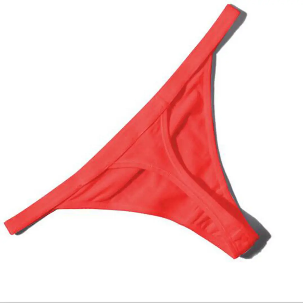 2019 Women Cotton G-string Briefs Lingerie Underwear Panties T string Thongs Sexy Low Rise Women Brief Black White Red