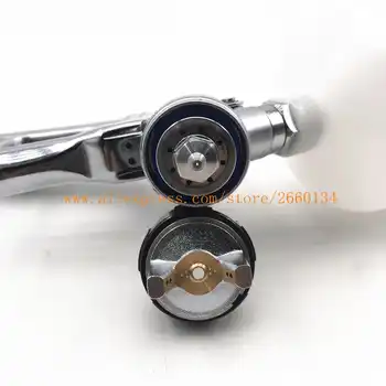 Free shipping HVLP Spray gun for painting cars H319 Suitable for spraying primer Gravity Feed with 1.3mm nozzle 600ml Pot