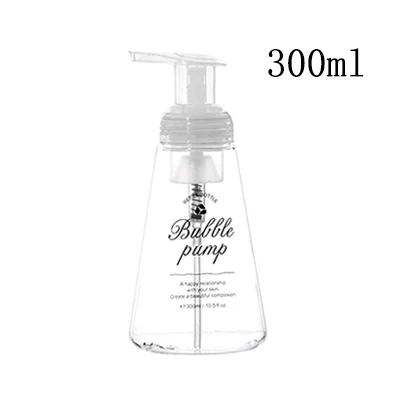 Soap Dispenser Foaming Bottle Mousses Facial Cleanser Bottle Shampoo Shower Gel Foam Pump Bottle 150/300ml - Цвет: 300ml clear