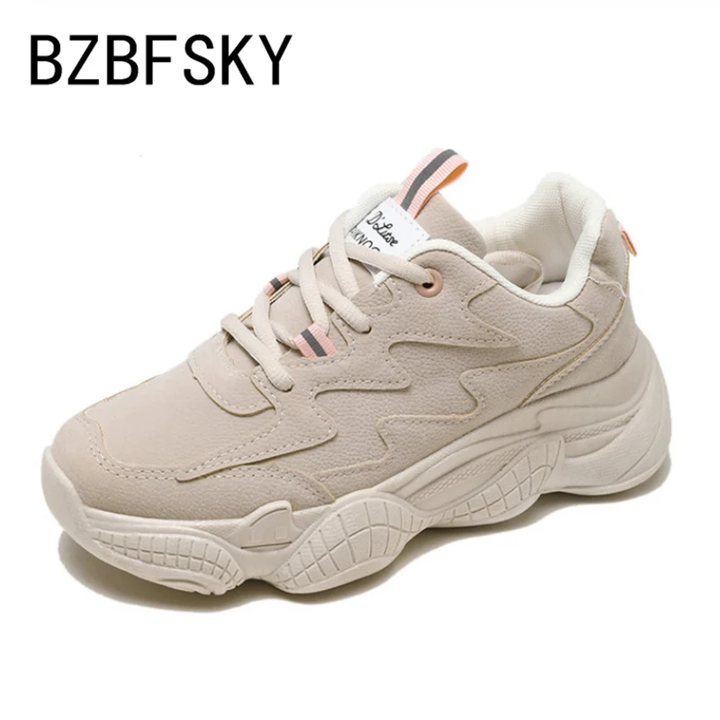 

Size 35-40 2020 New Spring Flock Shoes For Woman Flat Heels Women's Casual Sport Sneakers Black Pink Beigh Footwear for Female