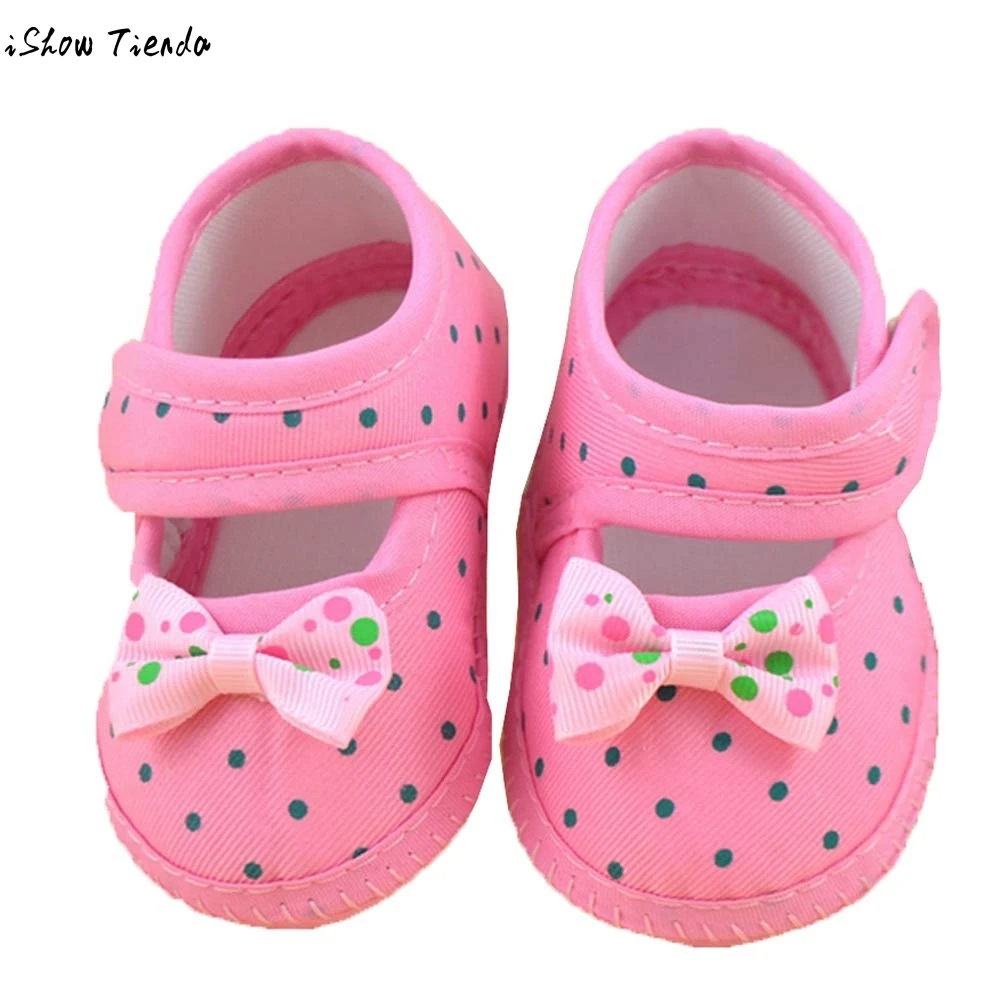 Новорожденных детская обувь Детские кроссовки с бантом для маленьких девочек первый шаг обувь мягкие кроватка детская обувь