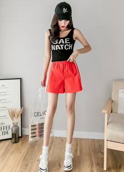 

Cotton Linen Shorts Women Wide Legs Short Pants Casual Summer Loose Leisure Pants Tight Elastic High Waist Striped Shorts Sexy