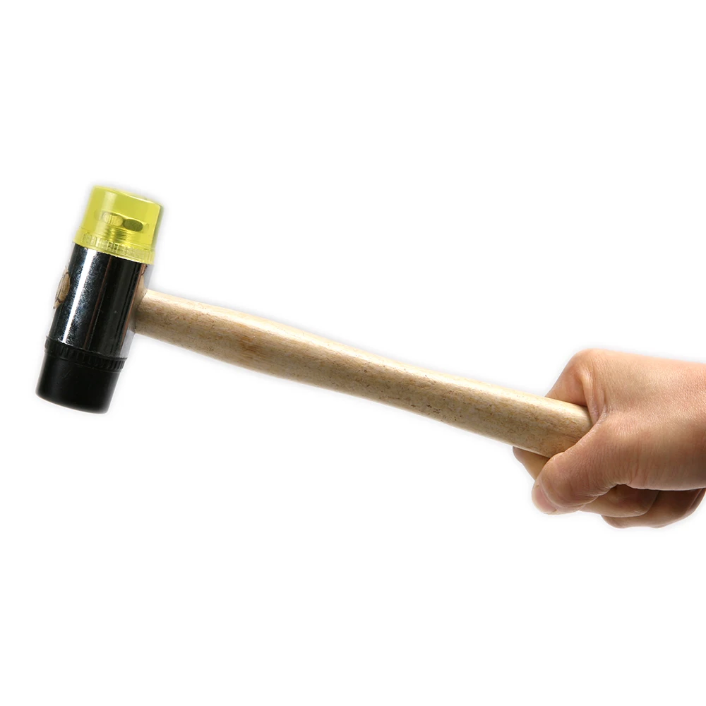 Professional New 250mm Two-ended Mallet Hammer with Plastic and Rubber Detachable Heads Mounting for House Decoration | Инструменты