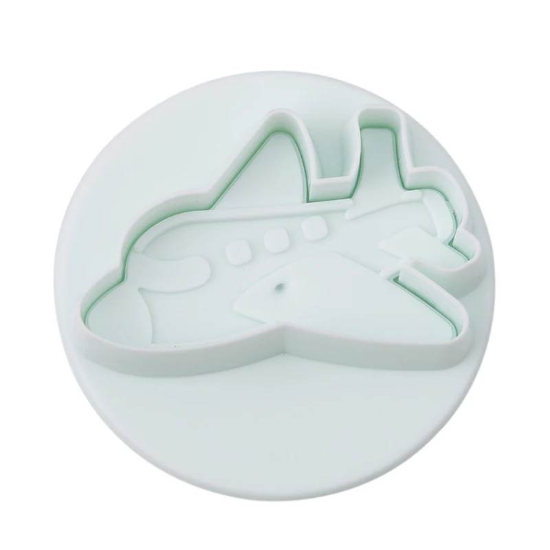 

4pcs Plastic Plunger Cutter Cookie Mold Embossing Car Plane Truck Sets Cake Decorating Tool Fondant Mould Cookie Cutter YL992641