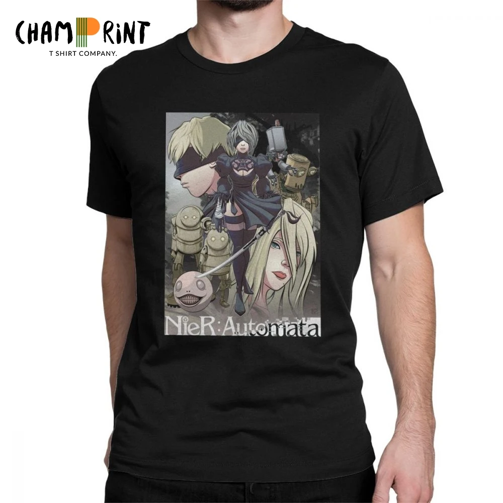 

Men NieR:Automata 2B YoRHa T Shirt Japan Yorha Type B Ps4 Game Cotton Clothing 2019 Fashion Crewneck Tee Shirt Summer T-Shirt