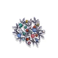 TANGTANG, цветные Броши из природного камня для женщин и мужчин, цветочные булавки на застежке, свадебные ювелирные изделия в винтажном стиле, хит, дизайн BRH1034 - Окраска металла: BRH1034