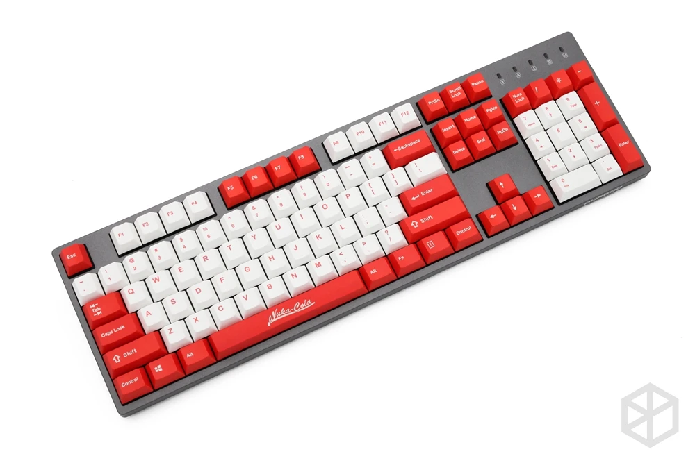 Nuca Cola Fallout Вишневый профиль Keycap набор толстый PBT белый красный лазерный травленый