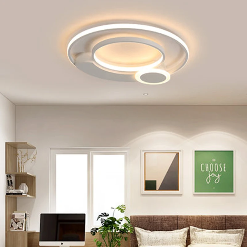 

Ceiling lights round fixtures overhead decorative living room white light luxury remote control lobby Modern led ceiling lamp