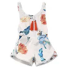 Sweet Baby Girls Kids Sleeveless Backless Romper Jumpsuit Toddler Summer Floral Clothes Outfits